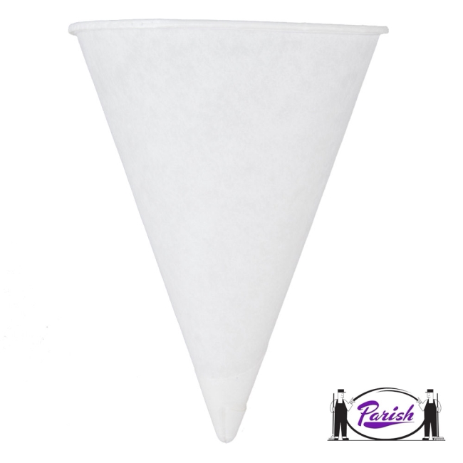 Cone Cups 4oz Disposable Biodegradable White Paper Cones Rim Cups Water  Cones